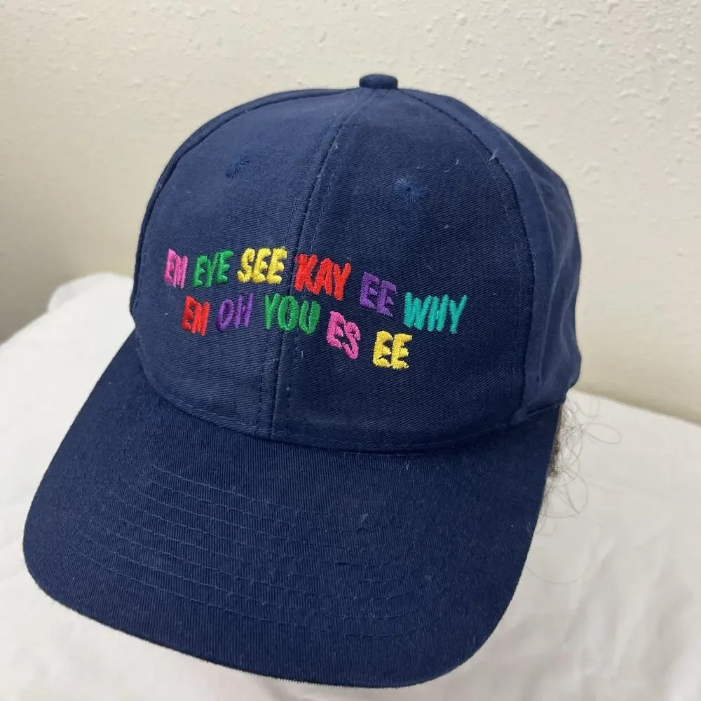 Vintage Disney Goofy Hat Co Mickey Mouse Snapback Hat Navy Cap Embroidered